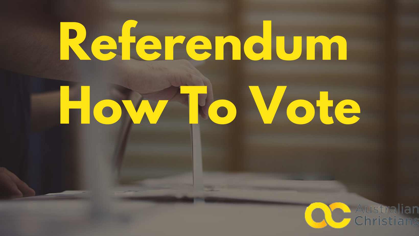 referendum how to vote referendum how to vote